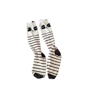 Adorable Panda Socks - Black and White - Girls Medium